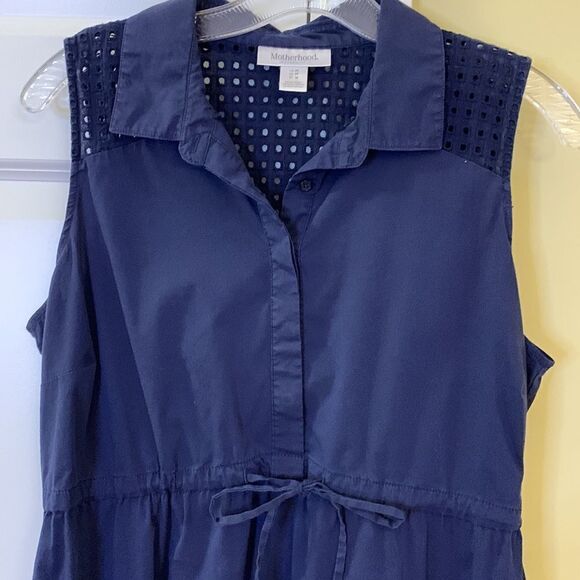 Motherhood size medium navy sleeveless maternity dress - Picture 3 of 8